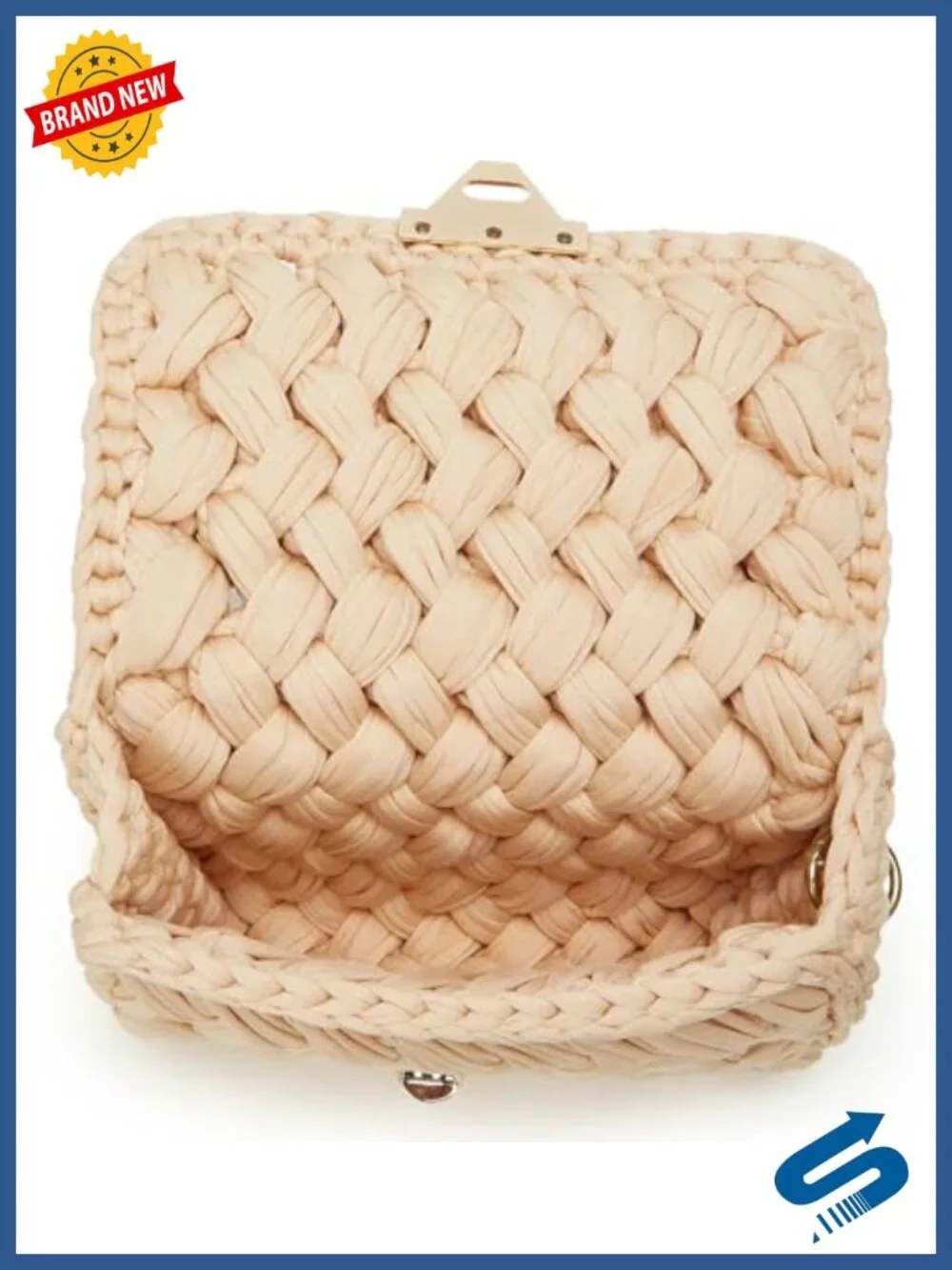 Handwoven Knit Tote Bag Crossbody Satchel Top-Handle Purse Shoulder Clutch